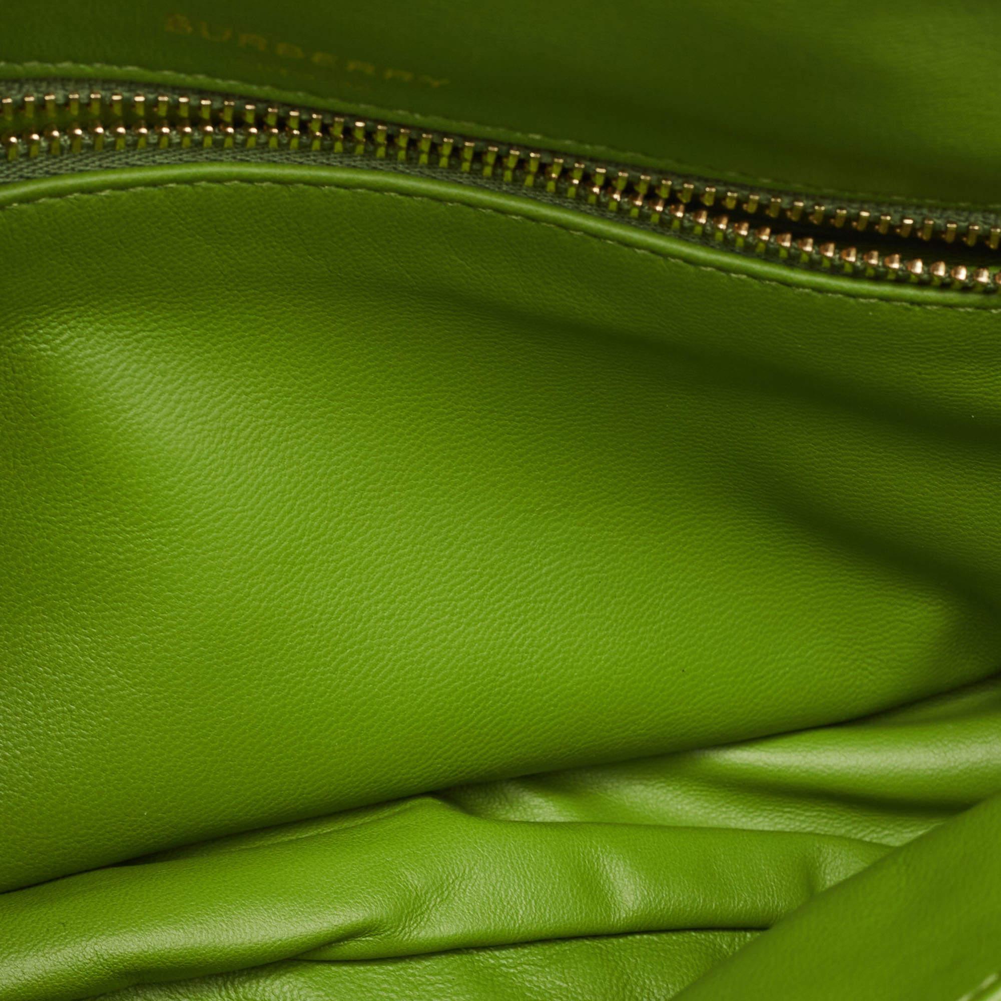 Burberry Green Leather Small Olympia Shoulder Bag 3