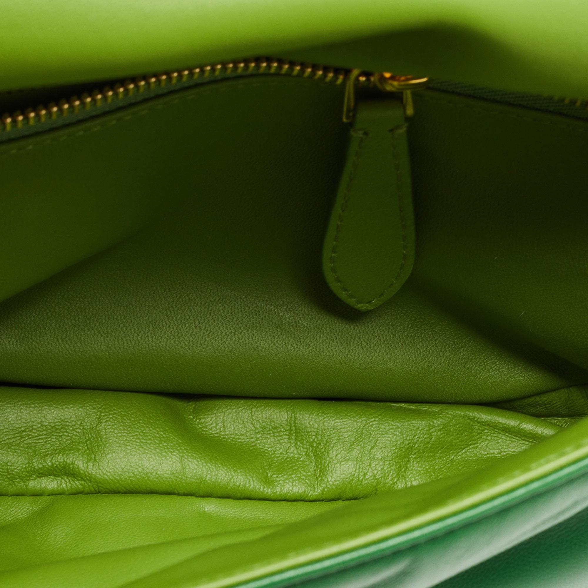 Burberry Green Leather Small Olympia Shoulder Bag 3