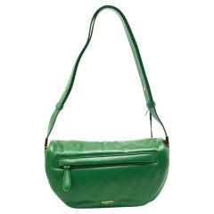Burberry Green Leather Small Olympia Shoulder Bag