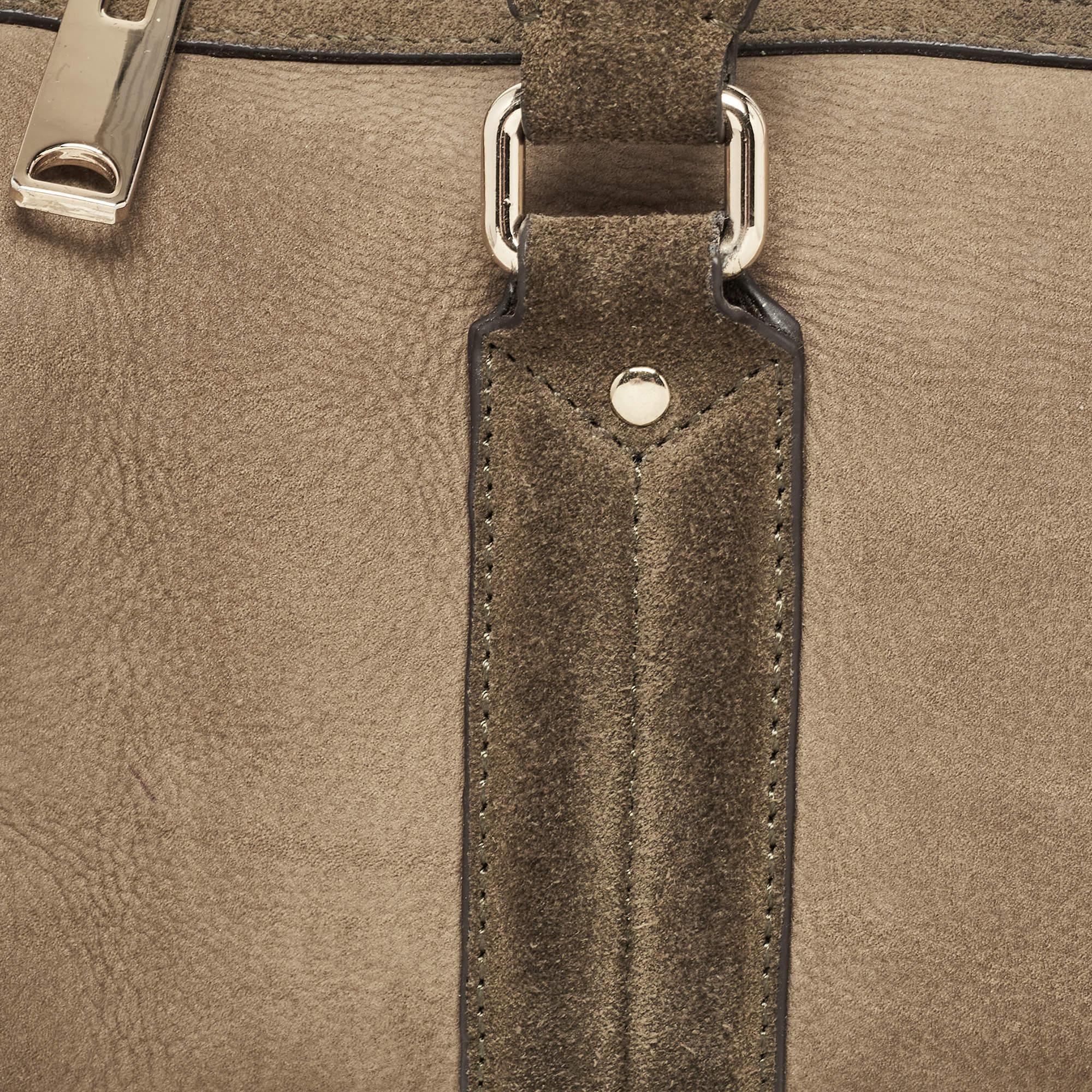 Burberry Green Nubuck and Suede Owl Duffel Bag 4
