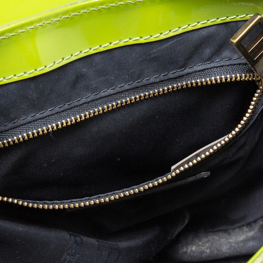 Burberry Green Patent Leather Flap Shoulder Bag 3