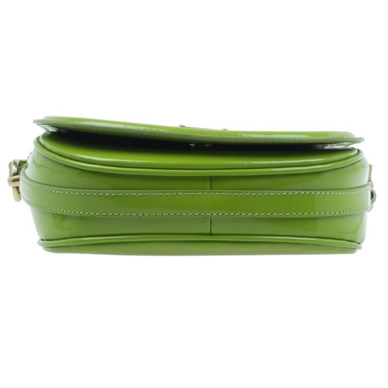 Burberry Green Patent Leather Shoulder Bag 1