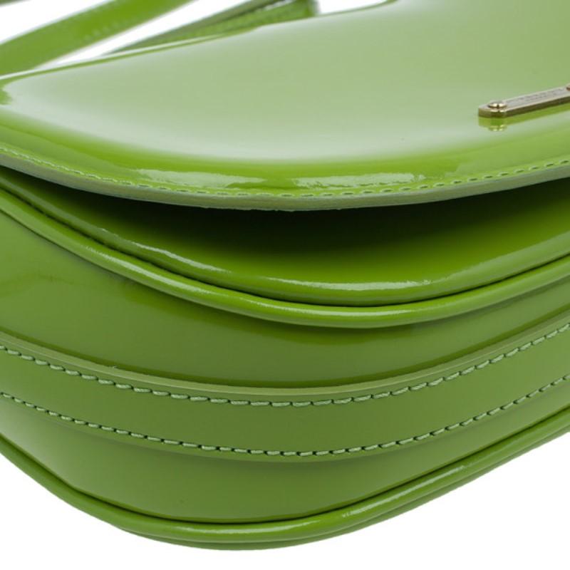 Burberry Green Patent Leather Shoulder Bag 2