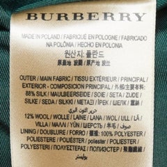 Burberry Green Wool Blend Midi Dress XL