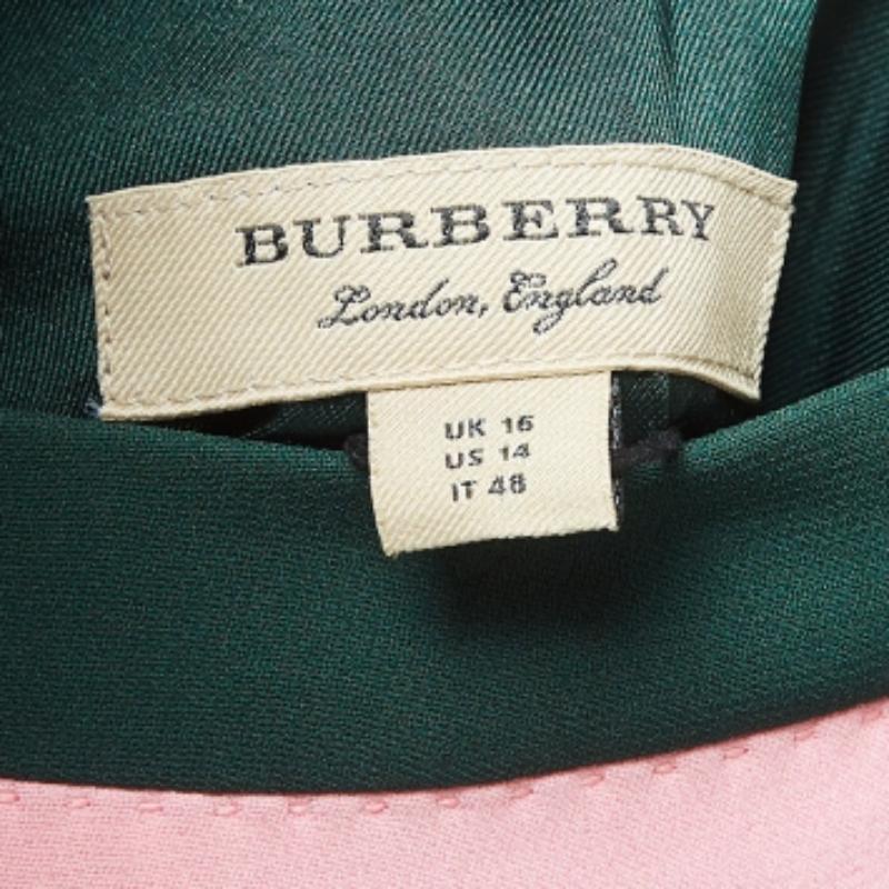 Vestido Burberry Verde Midi Lana XL en Bueno estado para la venta en Dubai, Al Qouz 2