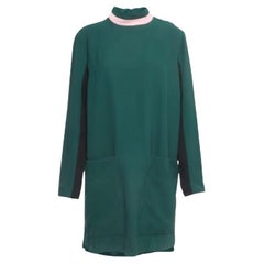 Robe midi en laine verte de Burberry XL