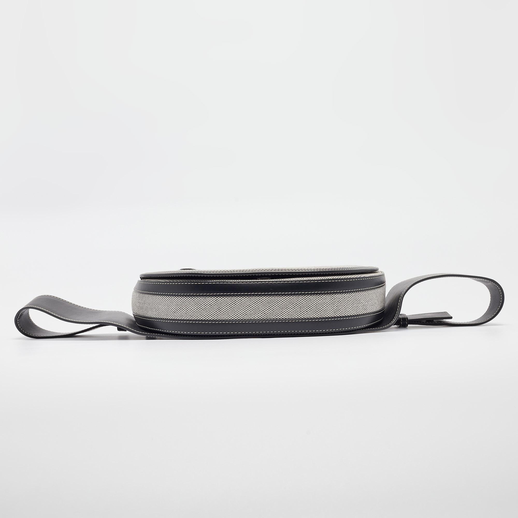 Burberry Grey/Black Canvas and Leather Small Olympia Bumbag 3