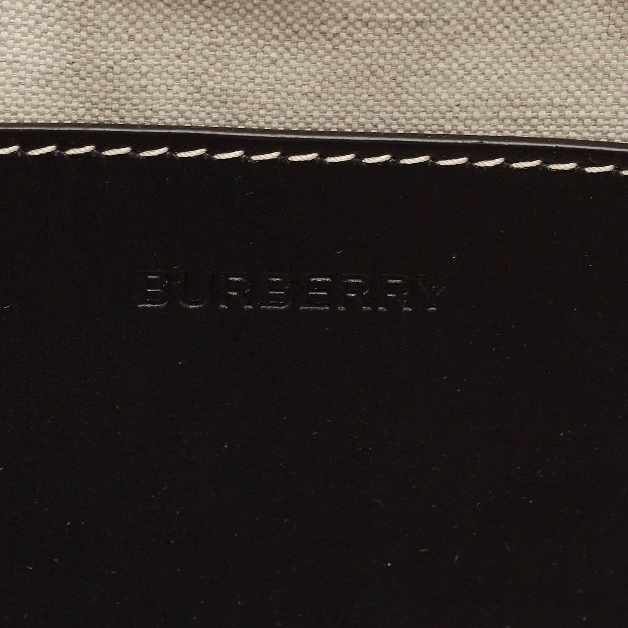 Burberry Grey/Black Canvas and Leather West Belt Bag For Sale 3