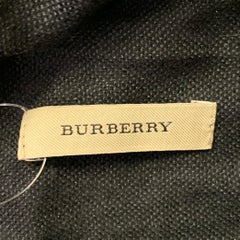 BURBERRY Grey Black Checkered Merino Wool Cashmere Snood Scarf