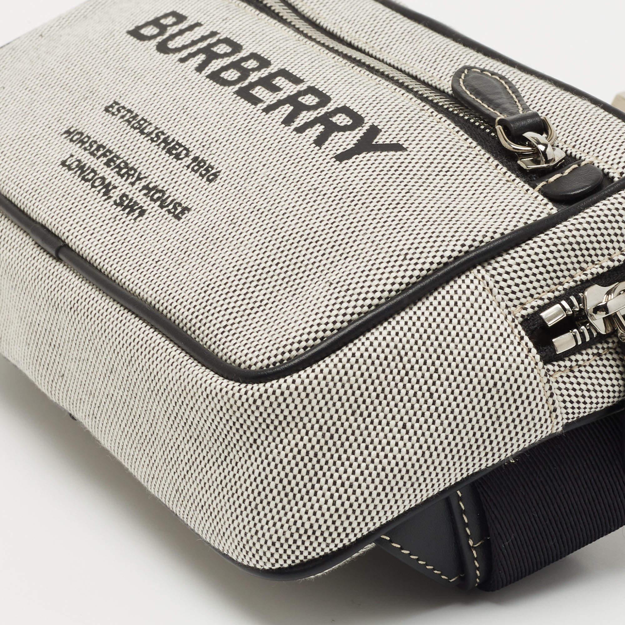 Burberry Grey Canvas and Leather West Belt Bag 6