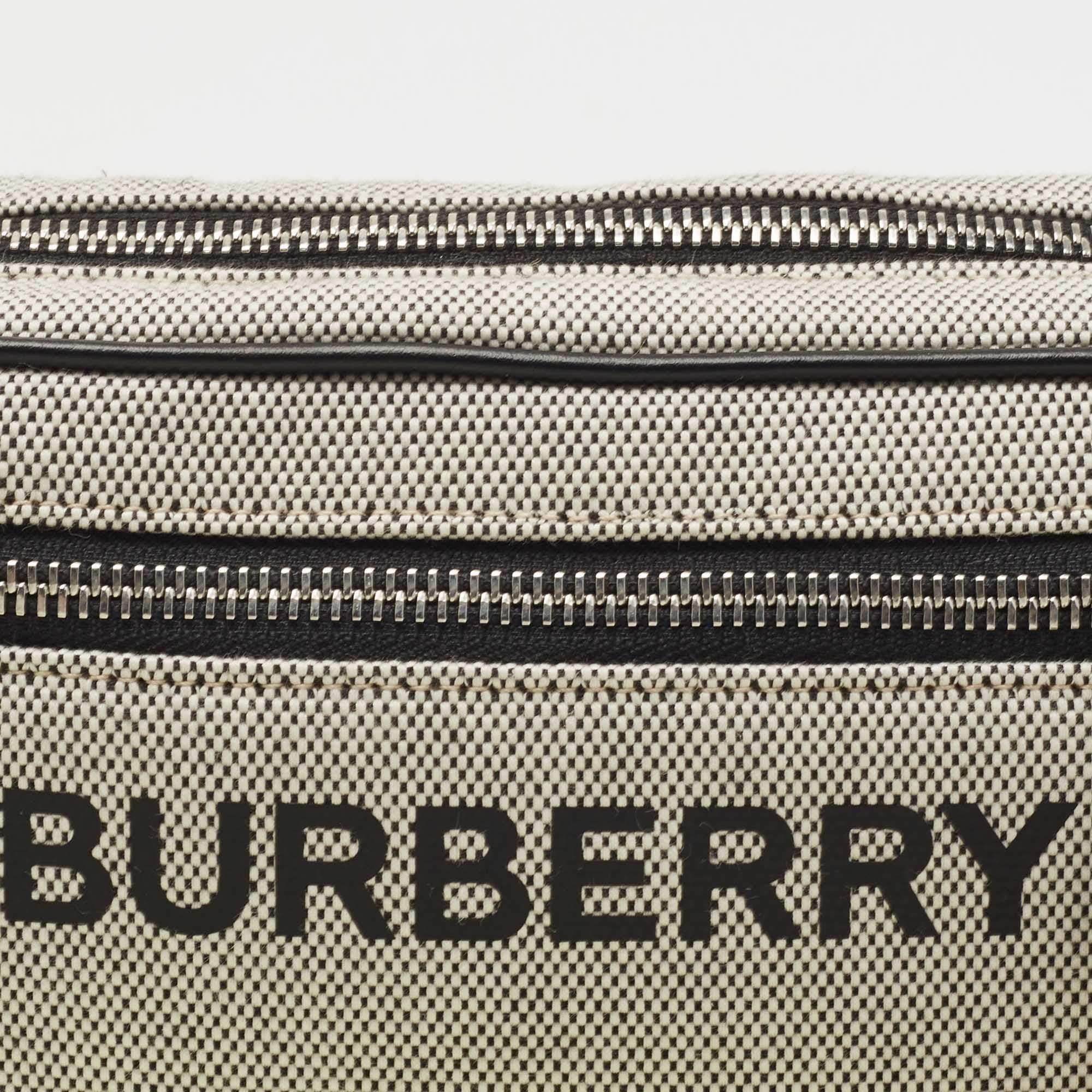 Burberry Grey Canvas and Leather West Belt Bag 1