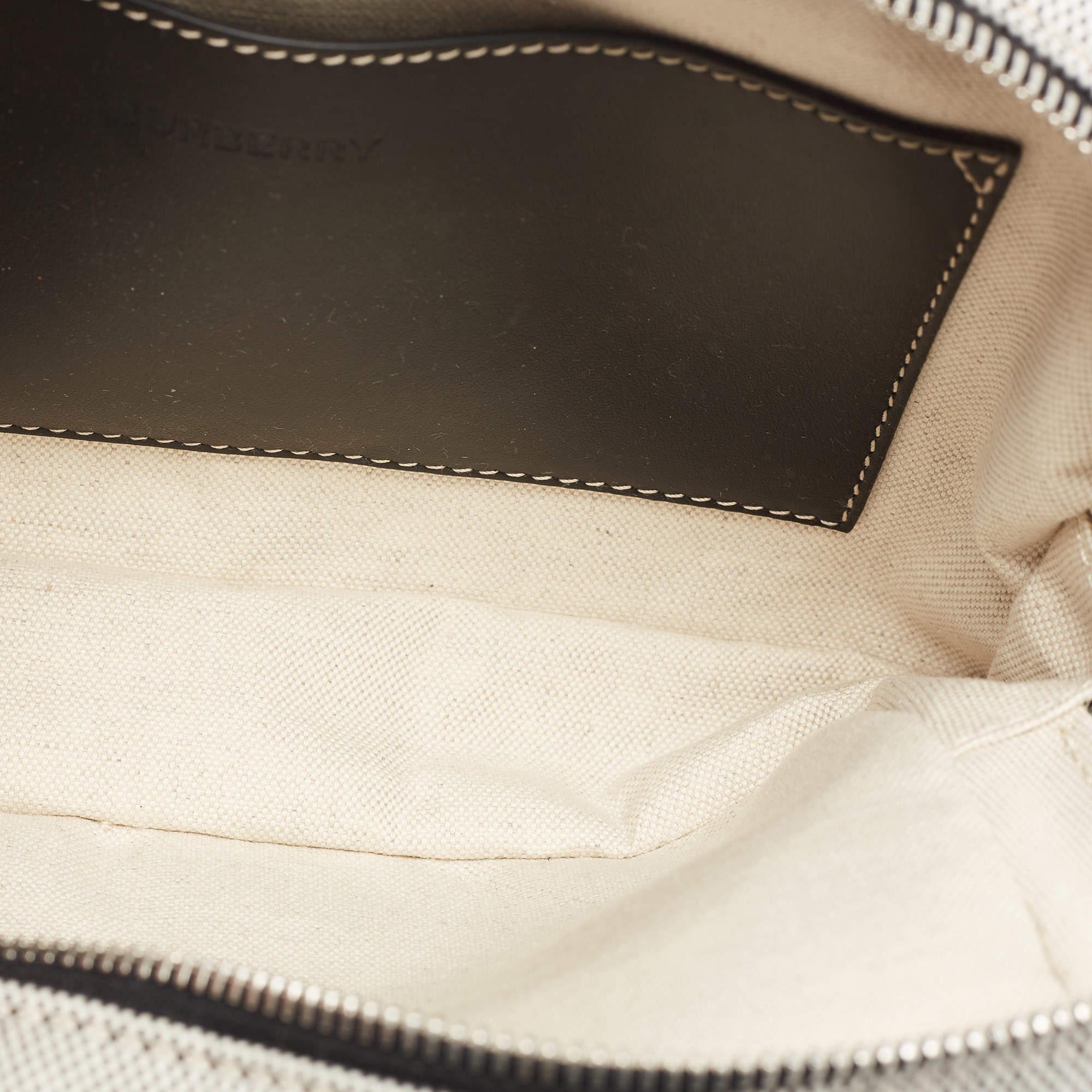 Burberry Grey Canvas and Leather West Belt Bag 4