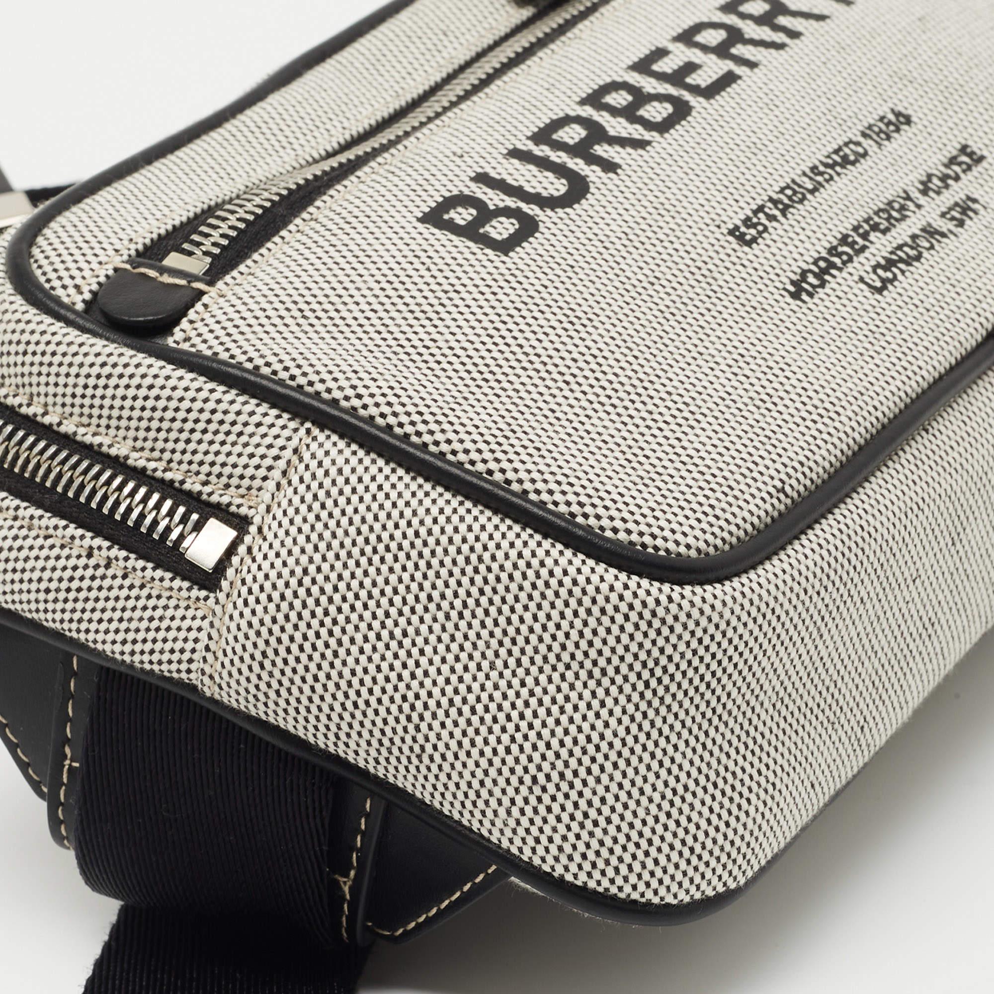 Burberry Grey Canvas and Leather West Belt Bag 5