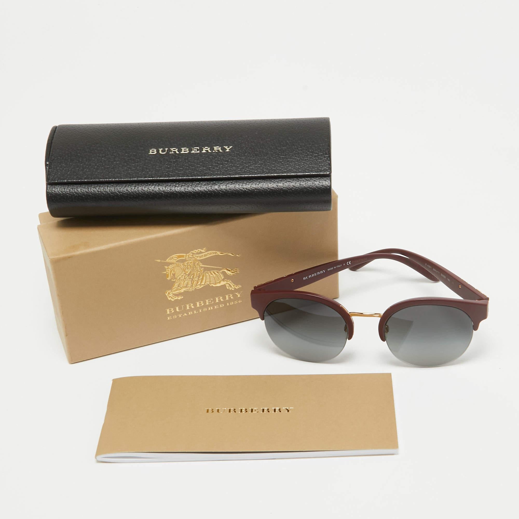 Burberry Grey Gradient B 4241 Clubmaster Sunglasses In Excellent Condition In Dubai, Al Qouz 2