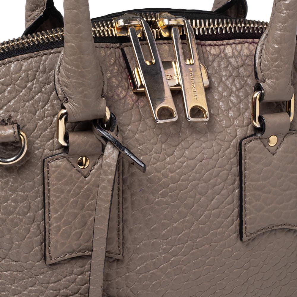 Burberry Grey Grain Leather Orchard Satchel For Sale 1
