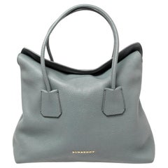 Burberry Grey Grained Leather Baynard Tote