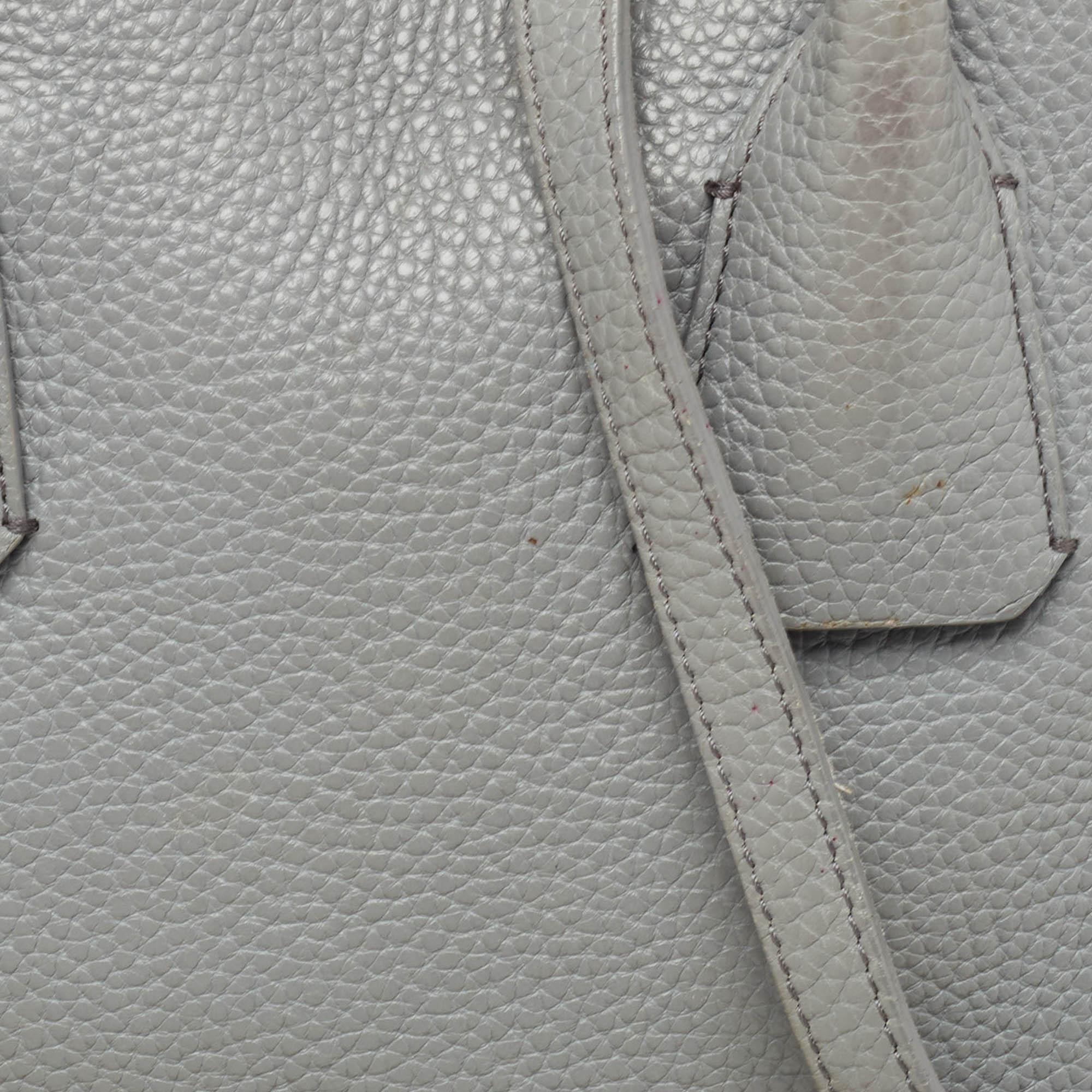 Donna Burberry, cartella in pelle grigia Greenwood