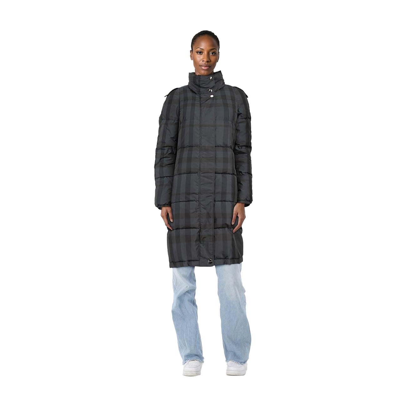 Abrigo largo Burberry Gris Nova Check Talla M