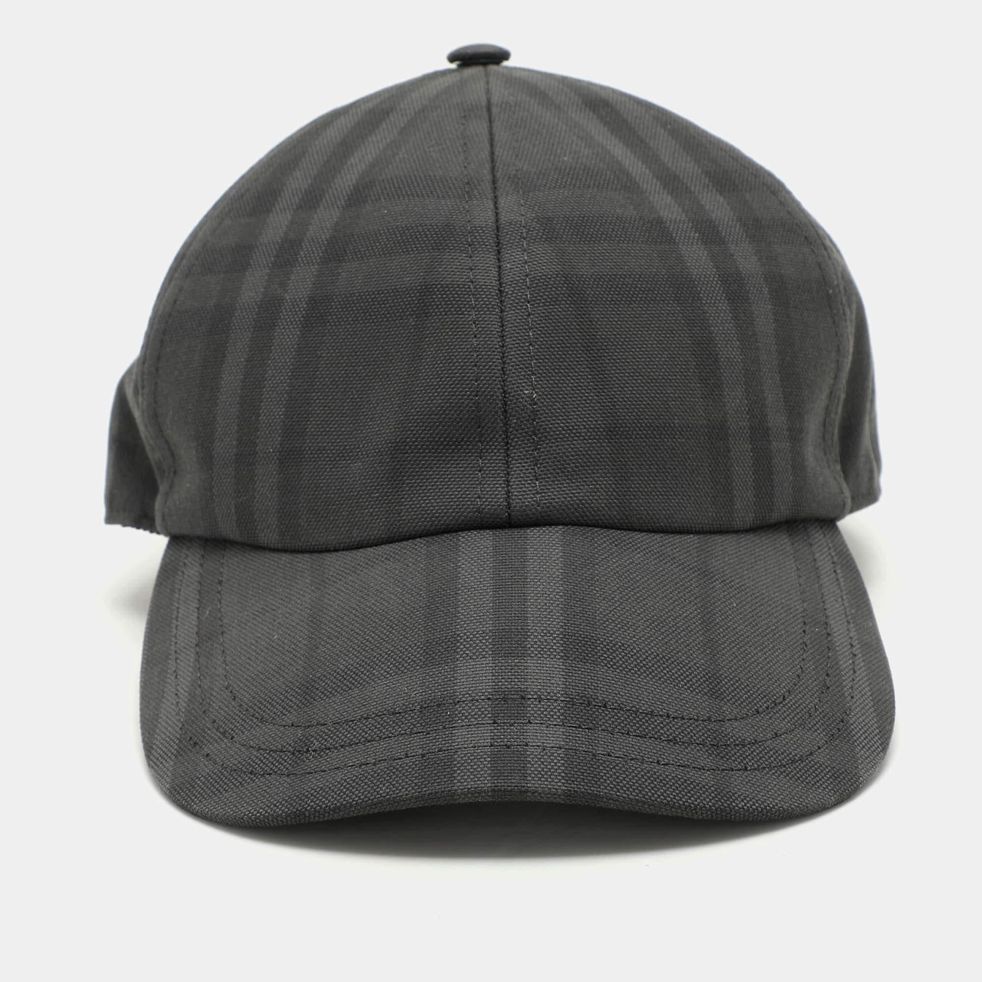 Baseball caps are perfect for sunny days  game days  or just to complete a casual outfit. This Burberry piece is fashioned in Smoked Check canvas and finished with an adjustable strap at the back.
