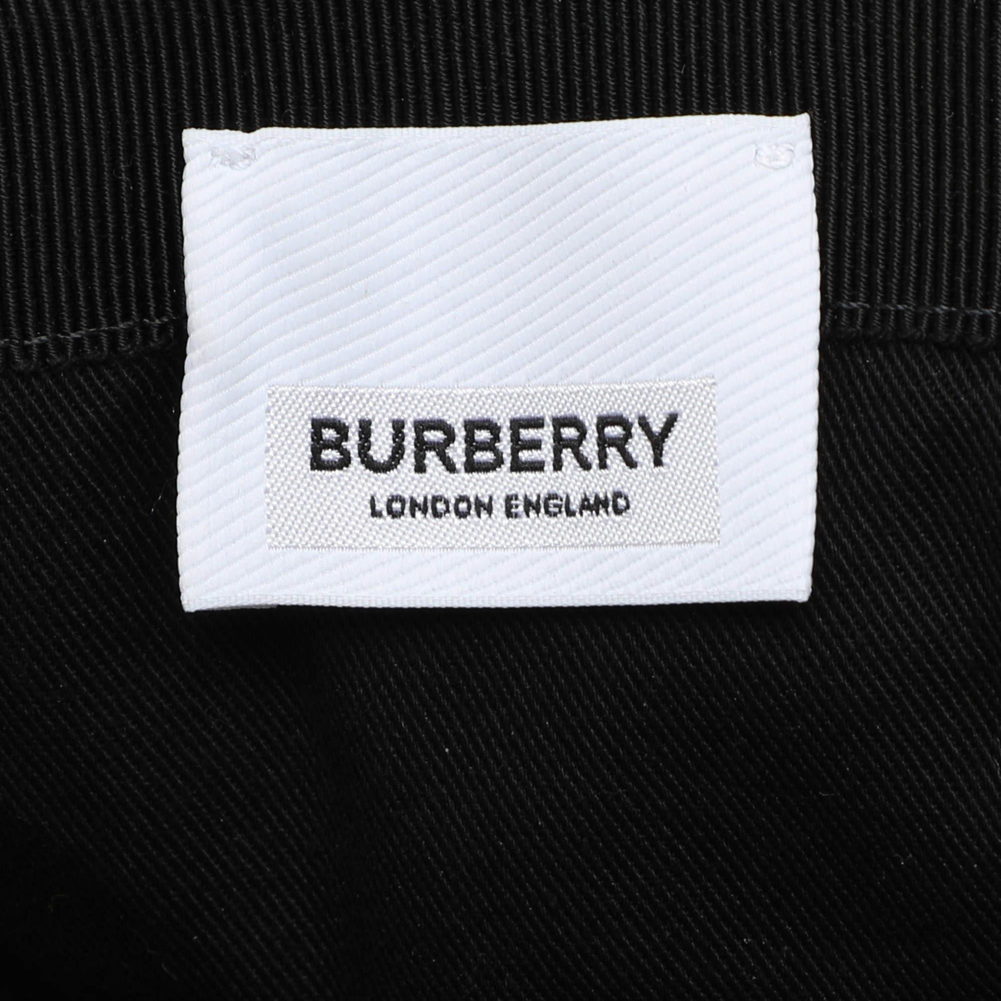 Men's Burberry Grey Smoked Check Canvas Baseball Cap