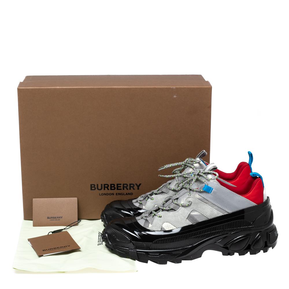 Burberry Grey Suede And Rubber Arthur Sneakers Size 43.5 4
