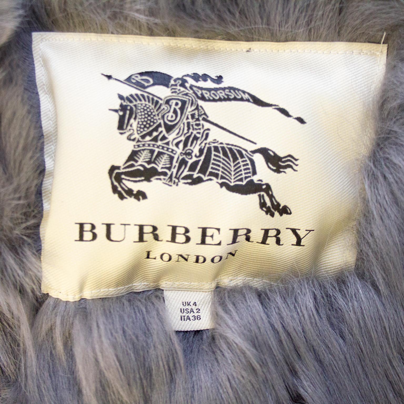 Burberry Grey Suede and Shearling Trench Coat  1