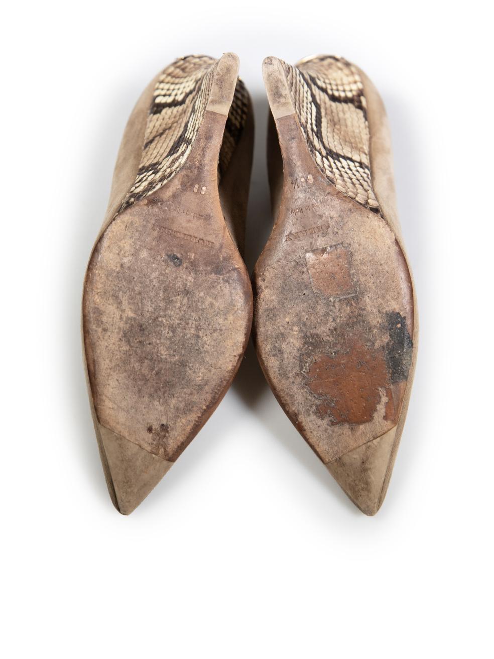 Burberry Gris Ante Piel de Serpiente Tacón Cuñas Talla IT 36.5 en Excelente estado para la venta en London, GB
