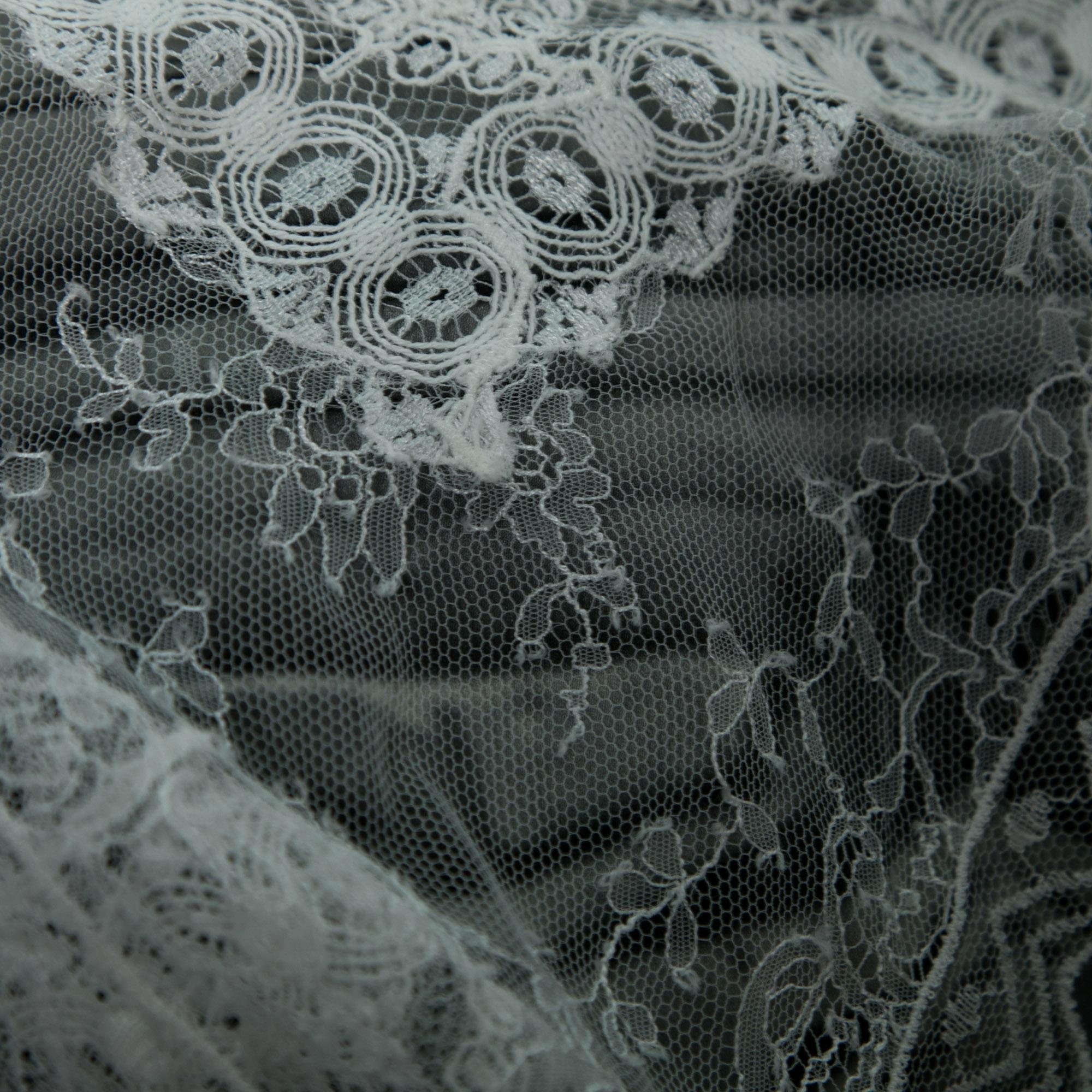 Gray Burberry Grey Victorian Portrait Printed Silk & Lace Inset Slip Dress XS