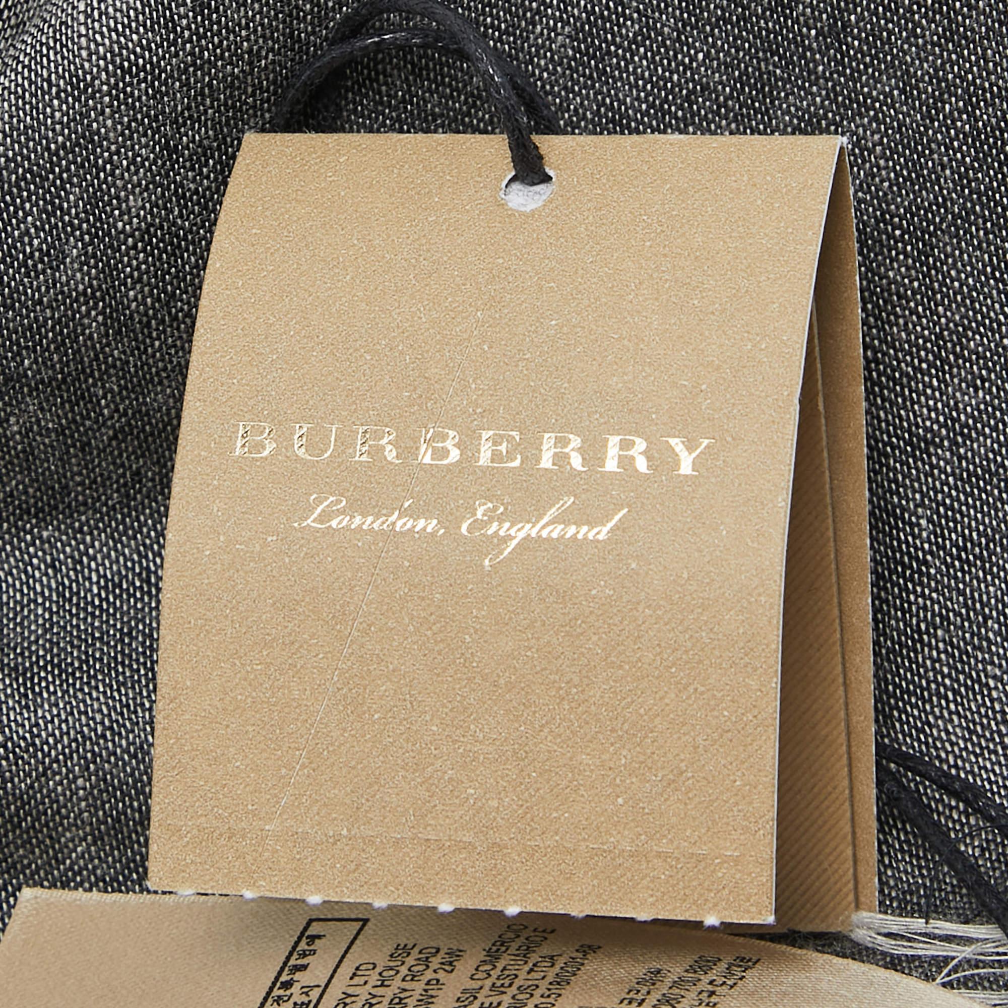 Burberry Grey/White Mega Checked Modal and Silk Sqaure Scarf 1