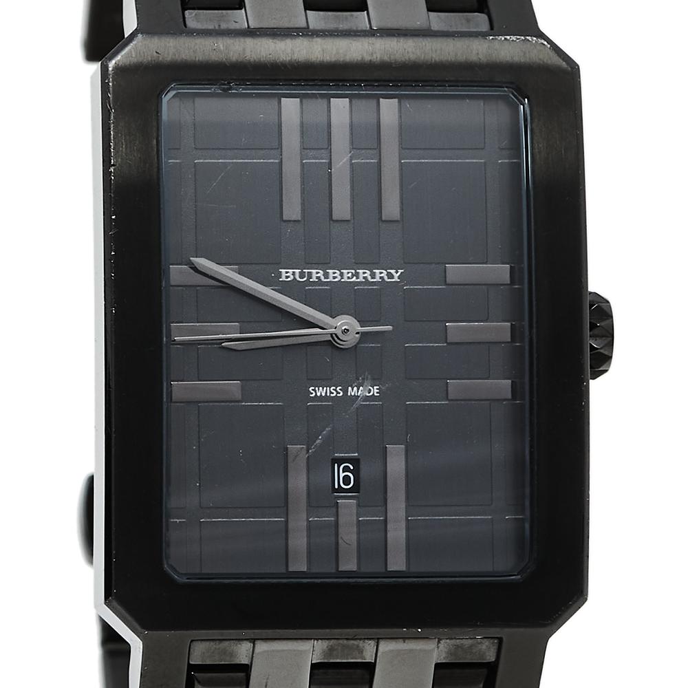 burberry gunmetal watch