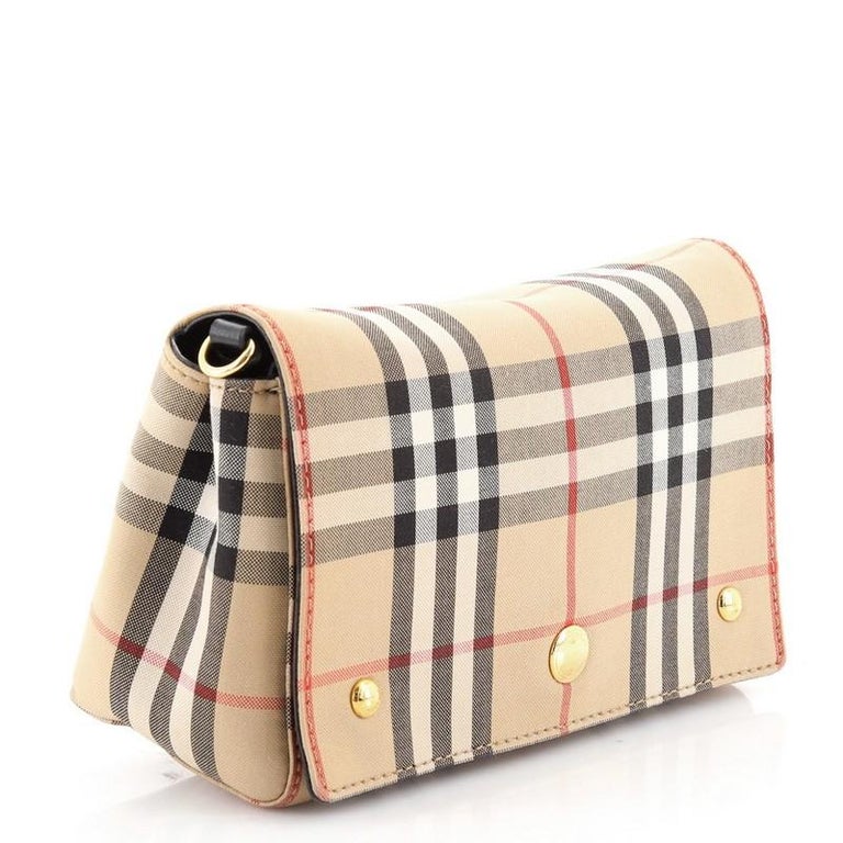 Hackberry vintage check canvas crossbody bag clearance