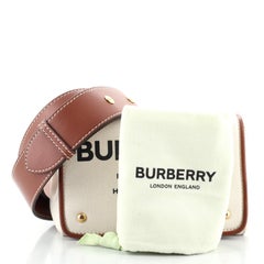 Burberry Hackberry Shoulder Bag Canvas with Leather Small