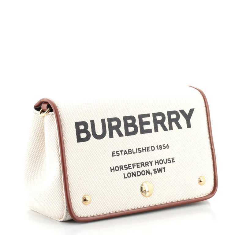 Burberry Hackberry Shoulder Bag Canvas with Leather Small at 1stDibs
