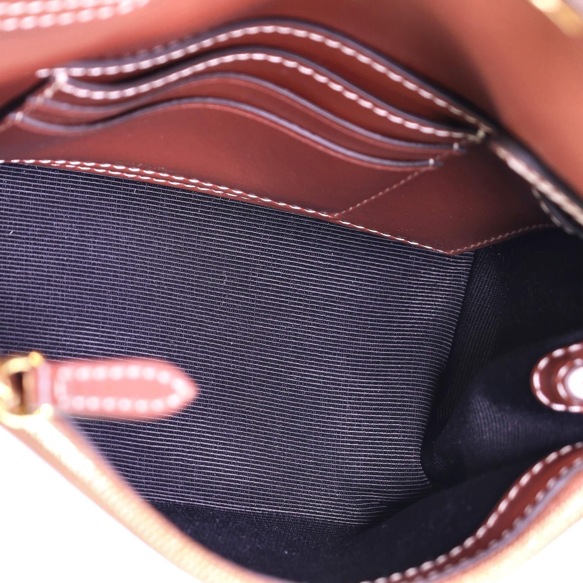 Beige Burberry Hackberry Shoulder Bag Canvas with Leather Small