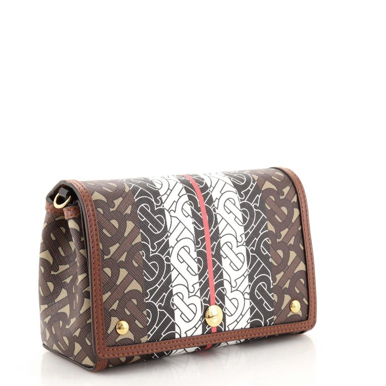 Burberry Hackberry Shoulder Bag Monogram ECanvas Small For Sale at 1stDibs
