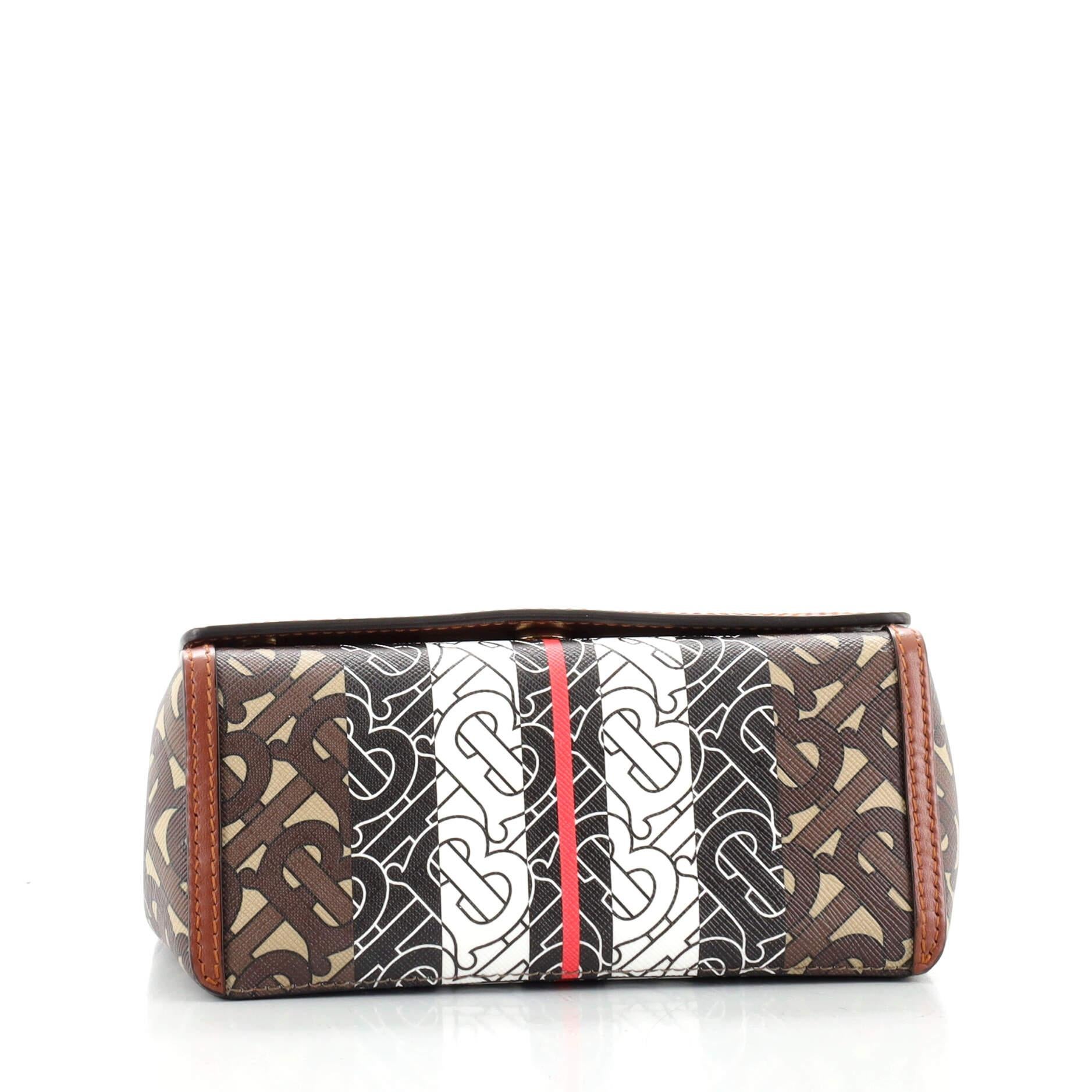 Burberry Hackberry Umhängetasche mit Monogramm aus E-Leinwand Klein für Damen oder Herren
