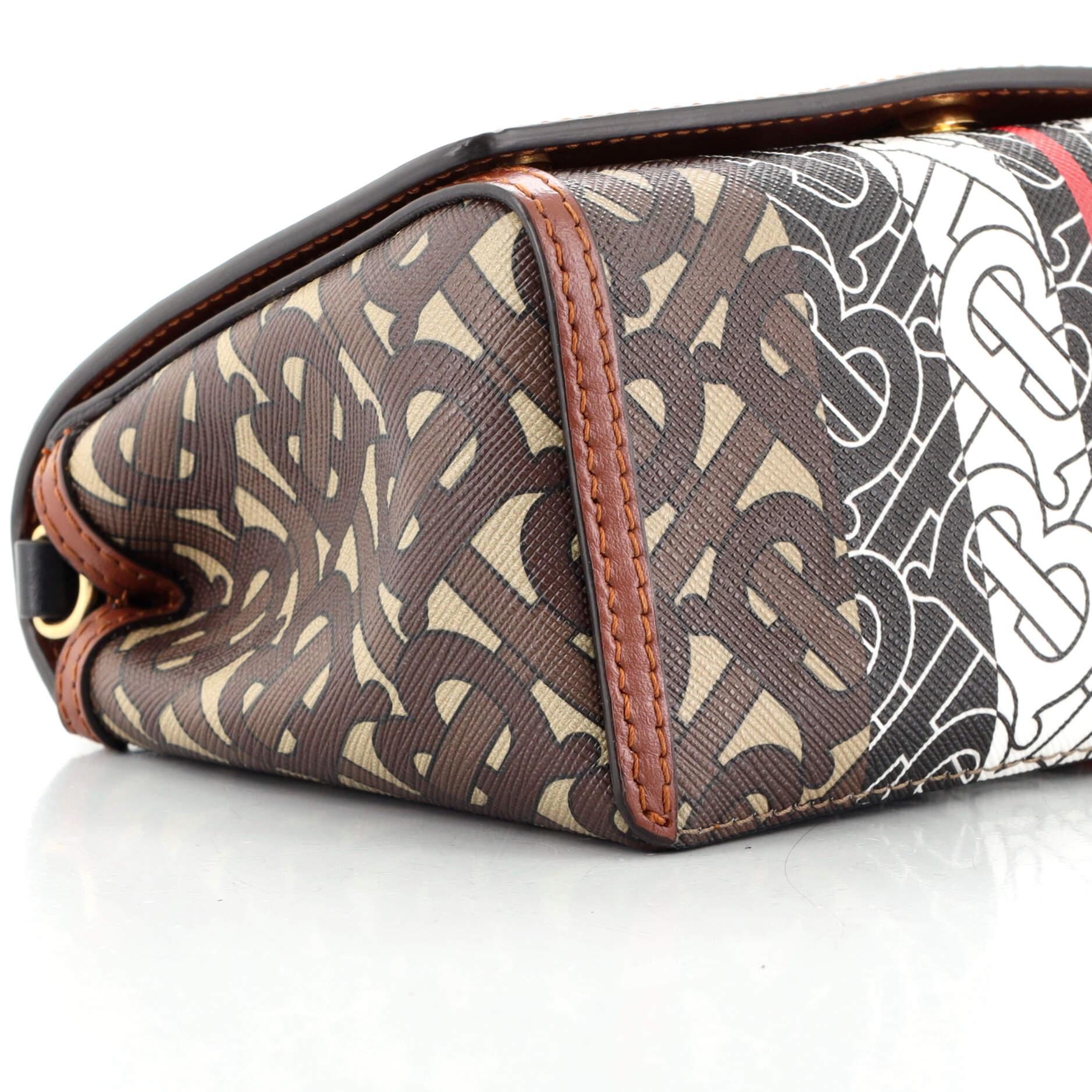 Burberry Hackberry Umhängetasche mit Monogramm aus E-Leinwand Klein 2