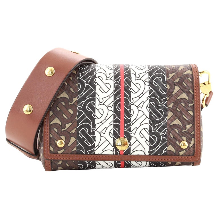 Burberry Hackberry Shoulder Bag Monogram ECanvas Small For Sale at 1stDibs