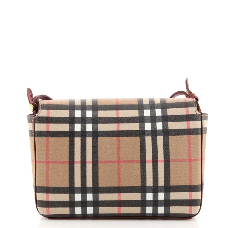 Burberry Hampshire Shoulder Bag Vintage Check Coated Canvas Small at