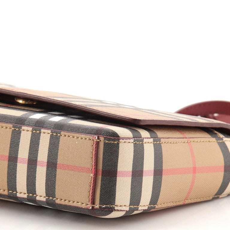 Burberry Hampshire Shoulder Bag Vintage Check Coated Canvas Small at