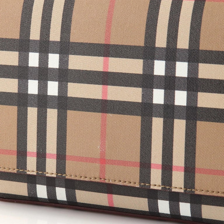 Burberry Hampshire Shoulder Bag Vintage Check Coated Canvas Small at