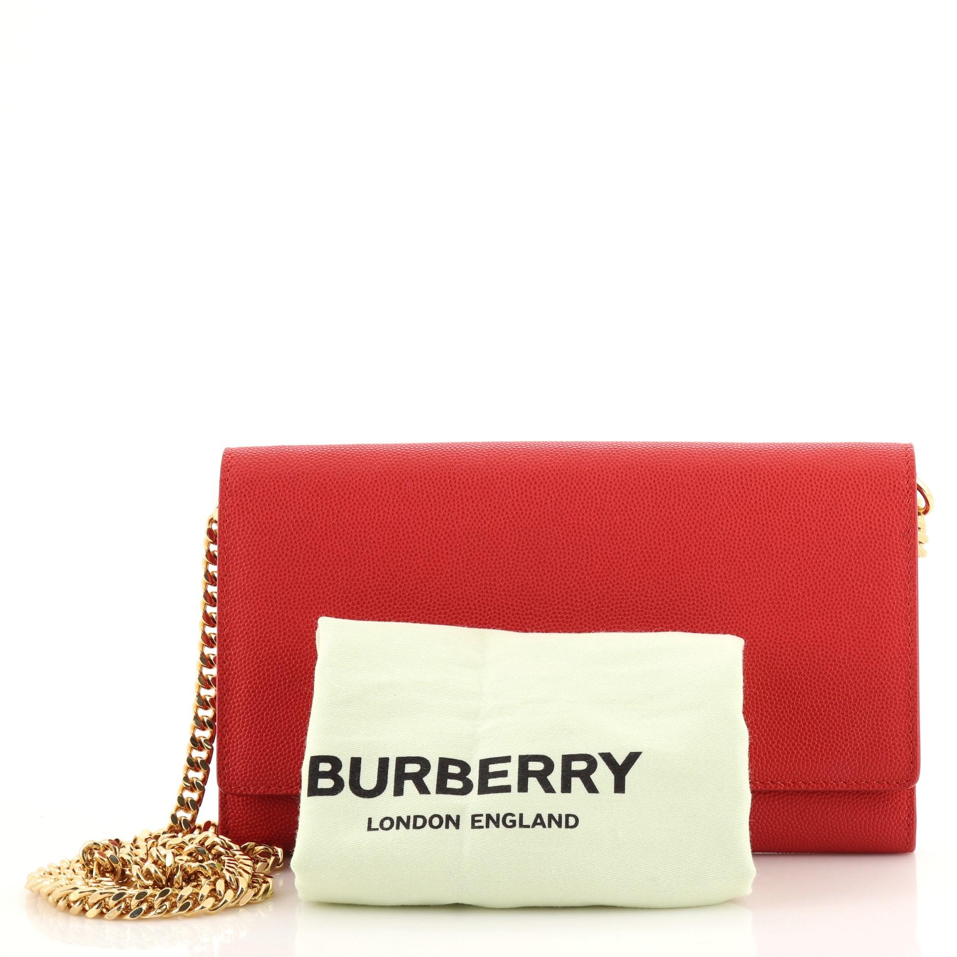 Burberry Hannah Wallet on Chain Leather at 1stDibs