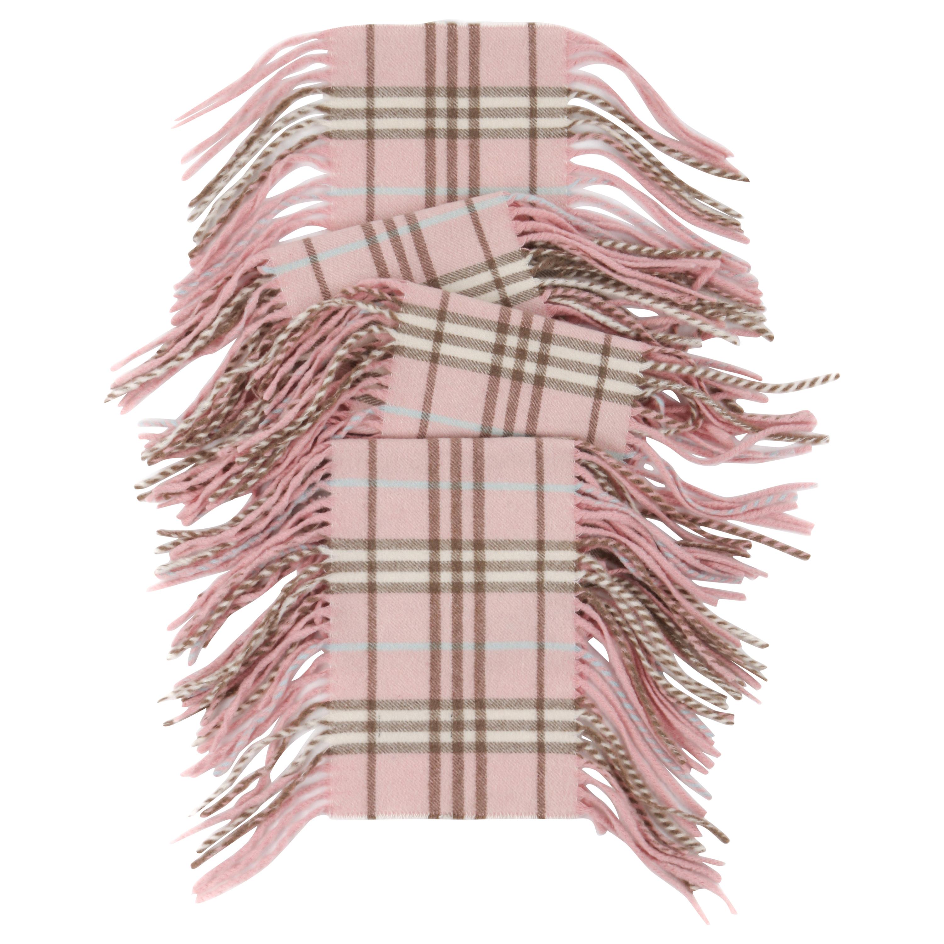 BURBERRY "Happy" Rose Pink Nova Check Tartan Cashmere Fringe Wrap Scarf at  1stDibs | burberry fringe scarf, burberry happy fringe scarf, burberry  happy scarf