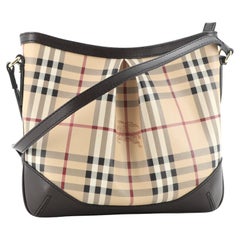Burberry Hartham Crossbody Tasche Haymarket beschichtetes Segeltuch Medium