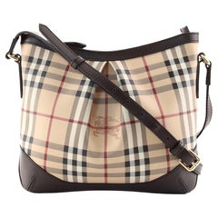 Burberry Hartham Crossbody Bag Haymarket Coated Canvas Medium