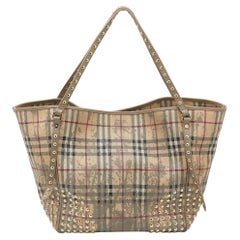 Burberry Haymarket Check Canvas And Leather Special Edition Canterbury Tote