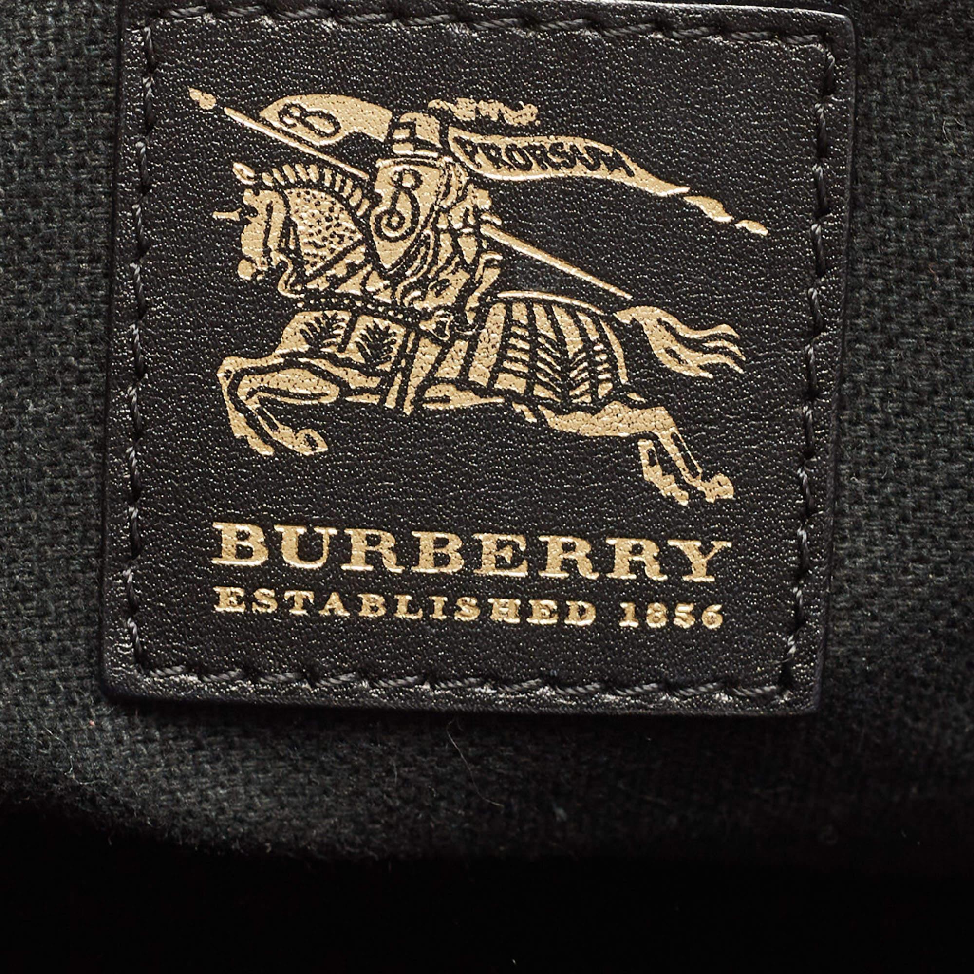 Burberry Haymarket Check Coated Canvas Medium Bowling Bag 5