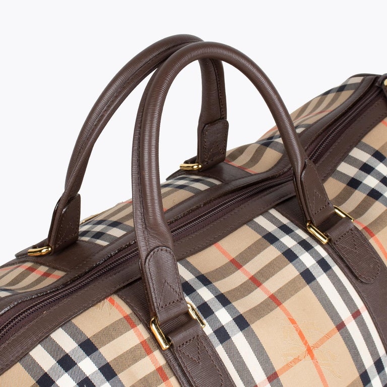 Burberry Haymarket Check Holdall Duffle Bag (SHF-htwN9P) – LuxeDH