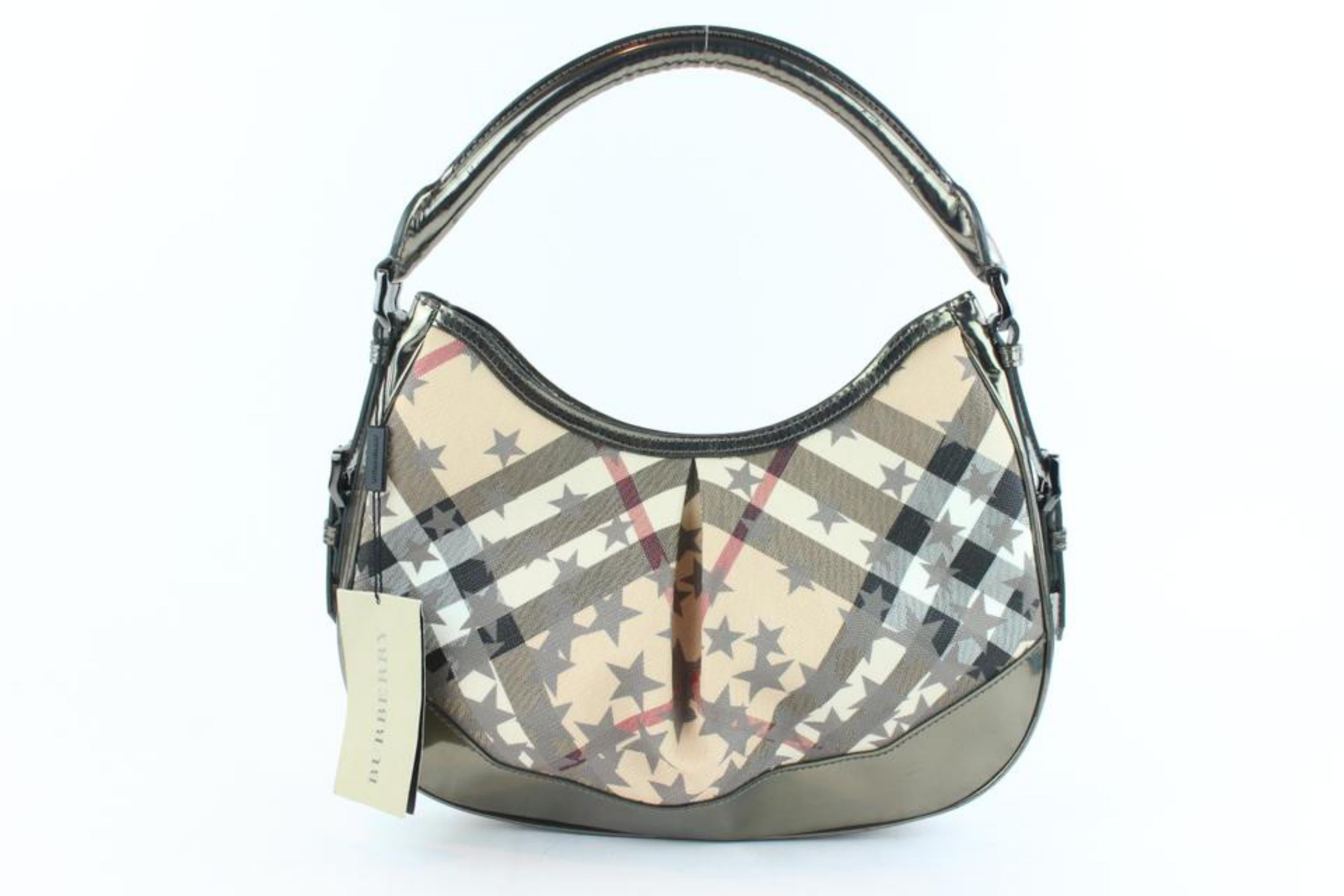 Burberry Haymarket Nova Check Stars Hernville 9burz1107 Coated Canvas Hobo For Sale 2