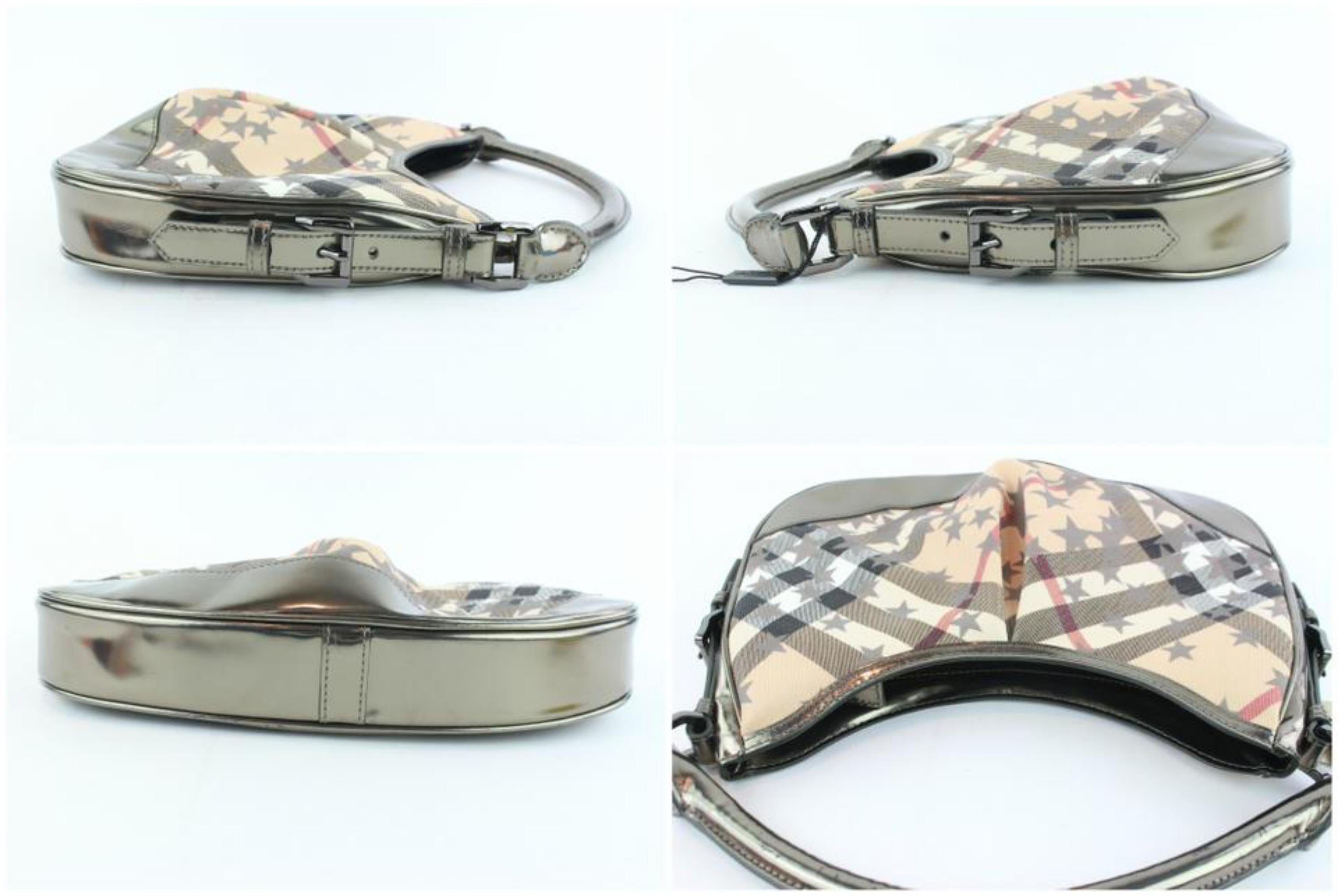 Burberry Haymarket Nova Check Stars Hernville 9burz1107 Coated Canvas Hobo For Sale 3